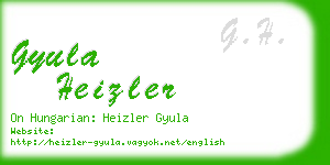 gyula heizler business card